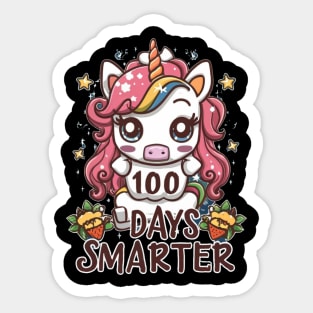 100 Days SMARTER Teacher Kids 100th Day Of School T-Shirt Sticker